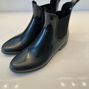 Sam Edelman Black Rain Boots Chelsea Ankle Waterproof Women’s Size 8